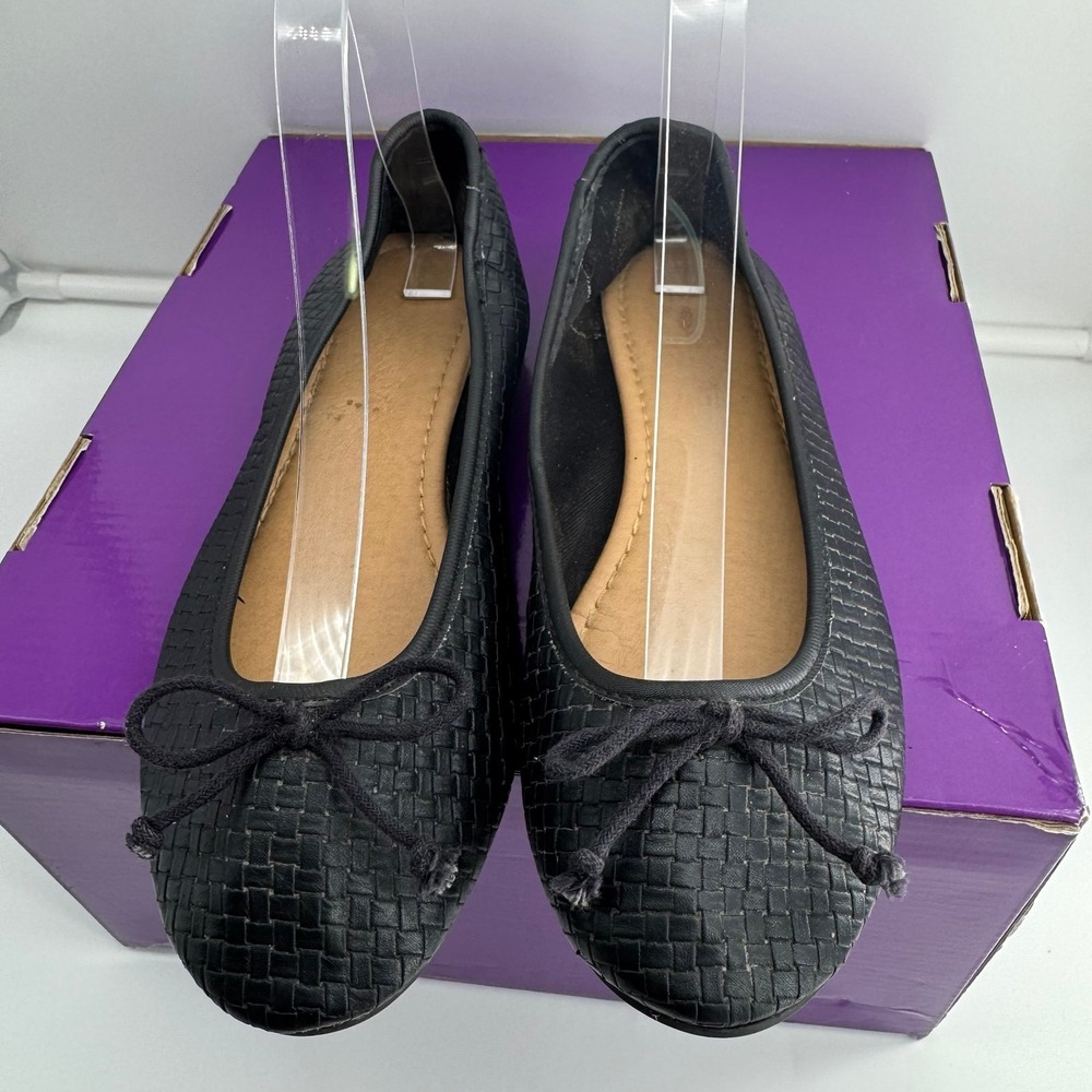 American Eagle Women's Textured Woven Ballet Flats - Black
